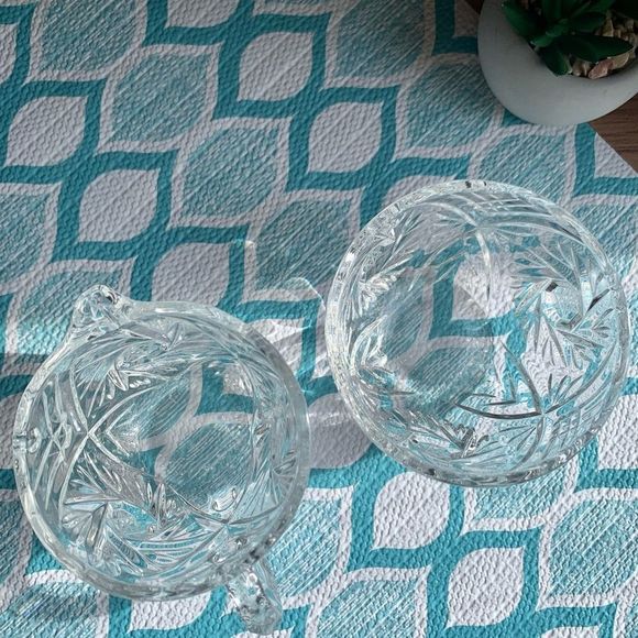 Pinwheel crystal sugar & creamer - Picture 3 of 6